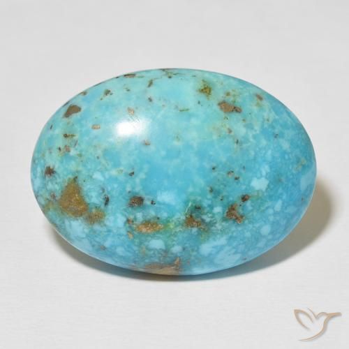 37.69ct Natural Azul Esverdeado Médio Turquesa, oval, Opaco