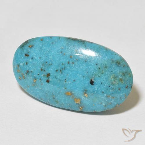 Turquesa Azul esverdeado Natural 22.58ct, oval, Opaco