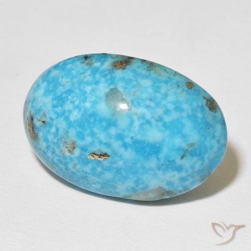 Turquesa Azul-esverdeado Natural 24.84ct, oval, Opaco