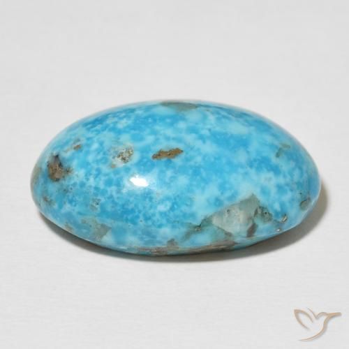 Turquesa Azul-esverdeado Natural 24.84ct, oval, Opaco