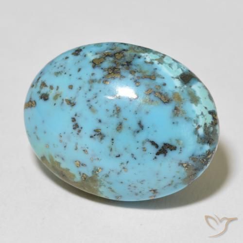Turquesa Azul claro verde Natural 25.73ct, oval, Opaco