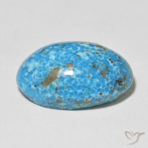 Turquesa Cerceta Natural 24.33ct, oval, Opaco