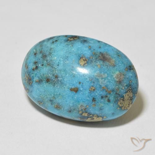 Turquesa Azul-esverdeado Natural 27.44ct, oval, Opaco