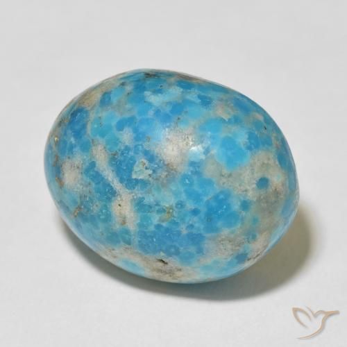 Turquesa Azul esverdeado brilhante Natural 24.07ct, oval, Opaco