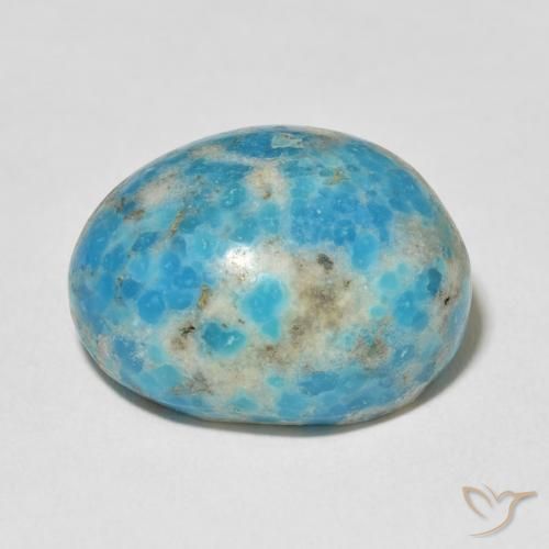 Turquesa Azul esverdeado brilhante Natural 24.07ct, oval, Opaco