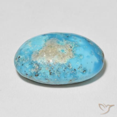 Turquesa Azul-esverdeado Natural 15.69ct, Corte Oval, Opaco
