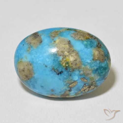 Turquesa turquesa natural 20,10ct, corte oval, opaco