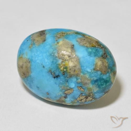 Turquesa turquesa natural 20,10ct, corte oval, opaco
