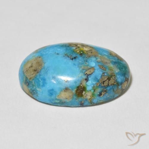 Turquesa turquesa natural 20,10ct, corte oval, opaco