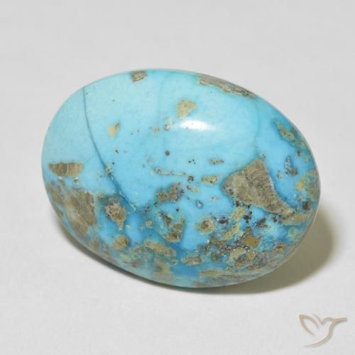 Turquesa Azul-esverdeado Natural 33.03ct, oval, Opaco