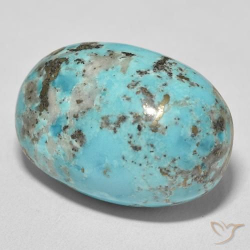 Turquesa Azul-esverdeado Natural 28.75ct, oval, Opaco