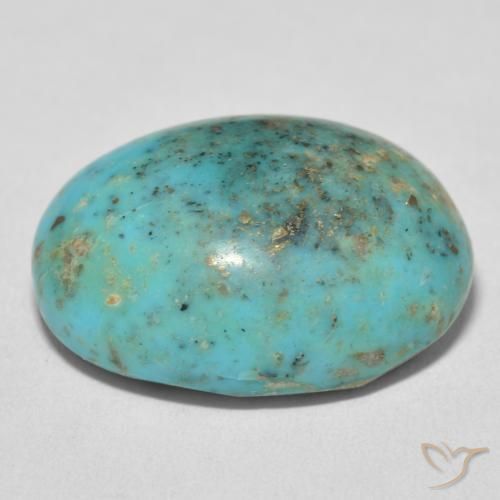 Turquesa Verde azulado Natural 27.07ct, oval, Opaco