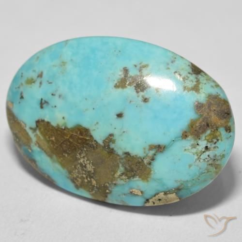Turquesa Verde Espuma do Mar Natural 36.87ct, oval, Opaco
