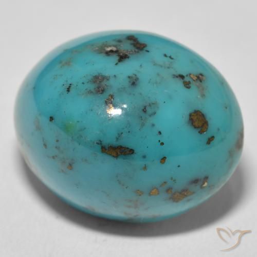 Turquesa Azul Esverdeado Médio Natural 39.89ct, oval, Opaco