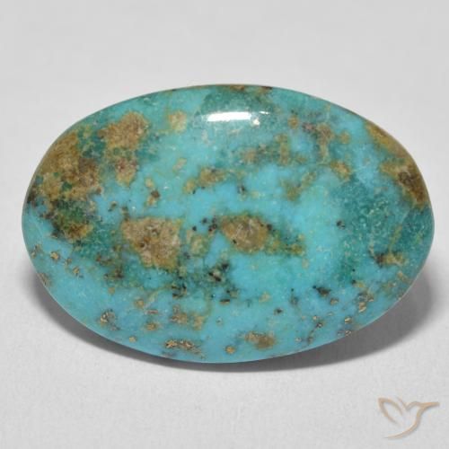22.00ct Natural Azul esverdeado Turquesa, oval, Opaco