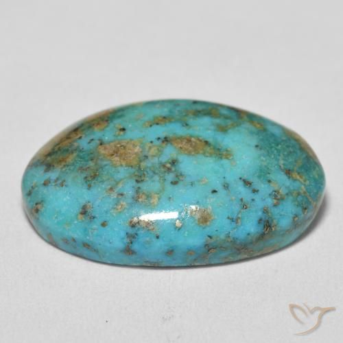 Turquesa Azul esverdeado Natural 22.00ct, oval, Opaco