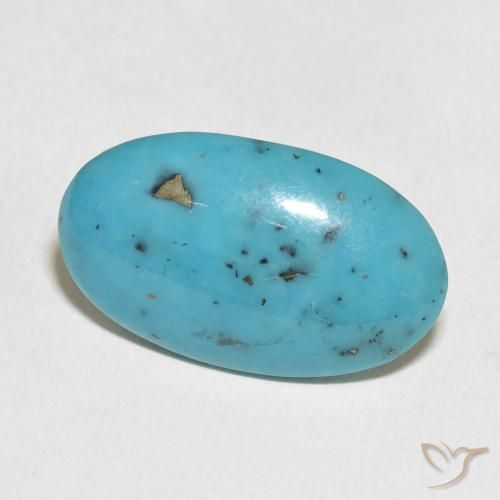 Turquesa Teal médio Natural 15.16ct, oval, Opaco