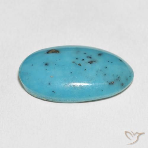 Turquesa Teal médio Natural 15.16ct, oval, Opaco
