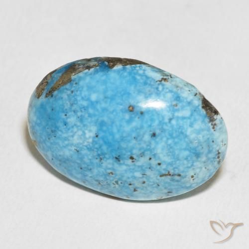 Turquesa Azul-esverdeado Natural 43.52ct, oval, Opaco