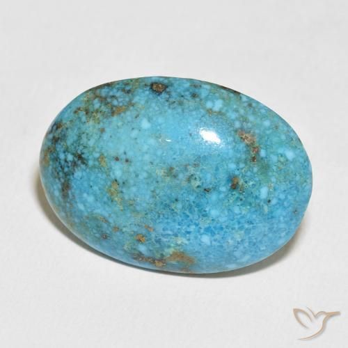 Turquesa Azul Esverdeado Médio Natural 40.86ct, oval, Opaco