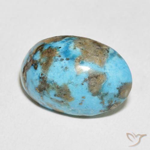 Turquesa Azul-esverdeado Natural 27.55ct, oval, Opaco