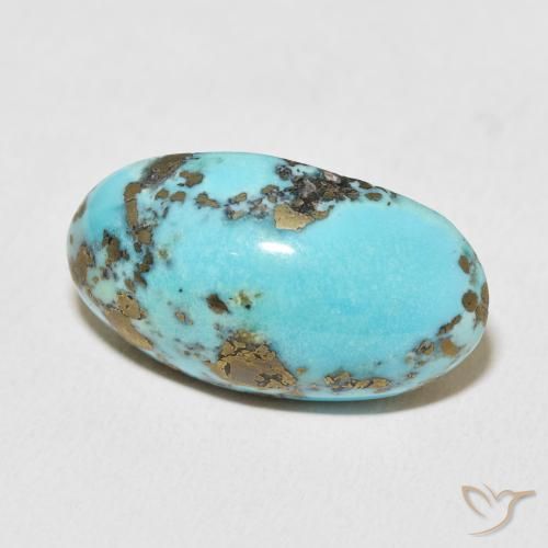 Turquesa Azul-esverdeado Natural 25.11ct, oval, Opaco