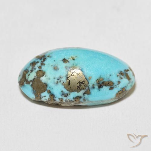 Turquesa Azul-esverdeado Natural 25.11ct, oval, Opaco