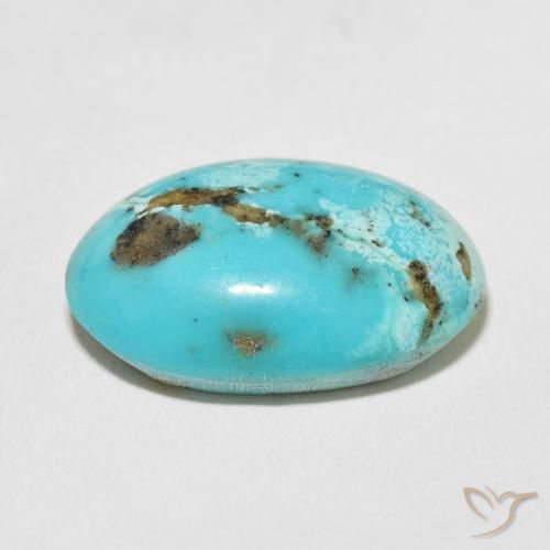 Turquesa Cerceta Natural 25.72ct, oval, Opaco