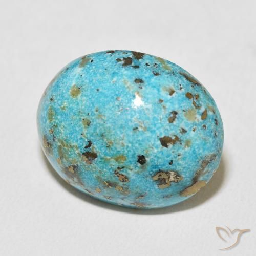 Turquesa Azul verde Natural 26.96ct, oval, Opaco