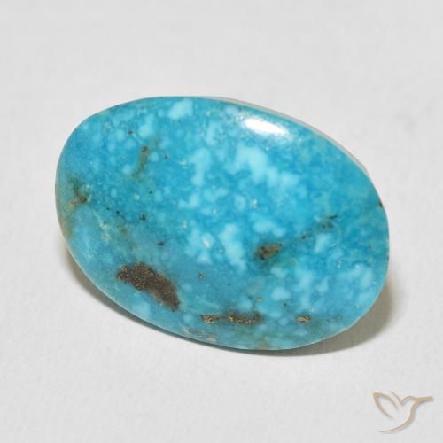 Turquesa Teal médio Natural 24.85ct, oval, Opaco