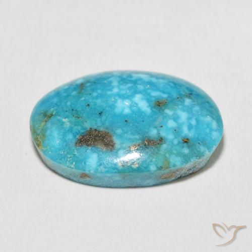 Turquesa Teal médio Natural 24.85ct, oval, Opaco