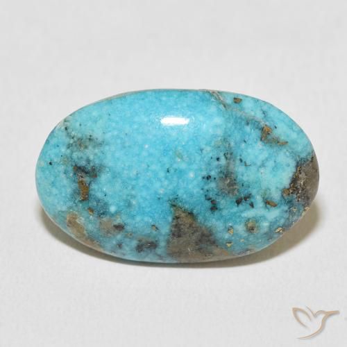 22.49ct Natural Azul Esverdeado Médio Turquesa, oval, Opaco