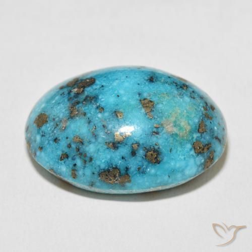 Turquesa Azul-esverdeado Natural 42.37ct, oval, Opaco