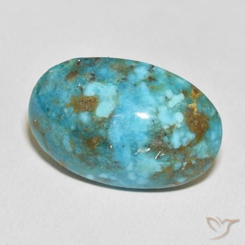 Turquesa Azul-esverdeado Natural 36.21ct, oval, Opaco