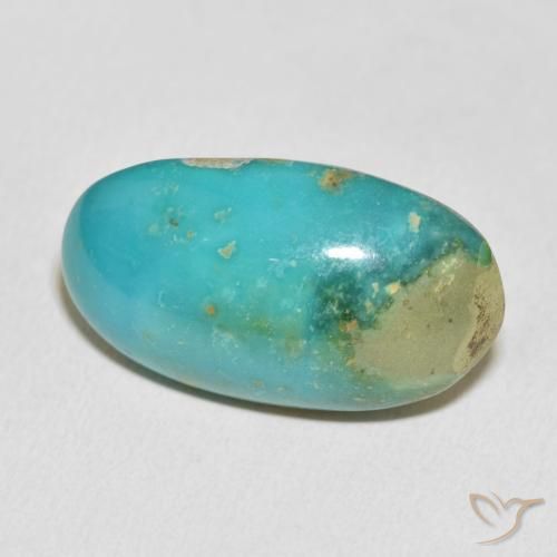 Turquesa Azul esverdeado Natural 27.56ct, Corte Oval, Opaco