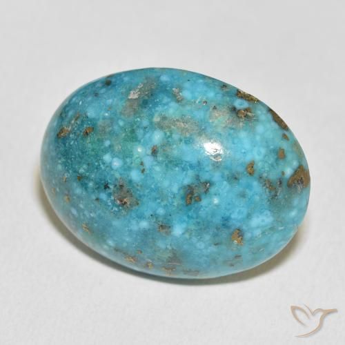 Turquesa Azul verde Natural 36.79ct, oval, Opaco