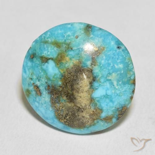 Turquesa Azul verde Natural 27.22ct, Redondo, Opaco