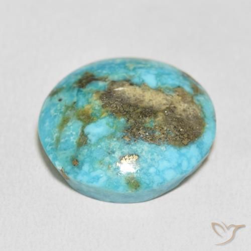 Turquesa Azul verde Natural 27.22ct, Redondo, Opaco