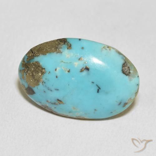 Turquesa Azul-esverdeado Natural 21.83ct, oval, Opaco