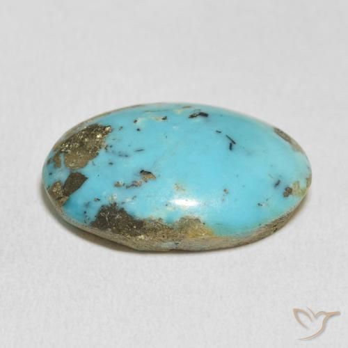 Turquesa Azul-esverdeado Natural 21.83ct, oval, Opaco