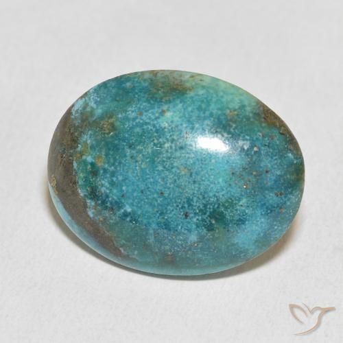 Turquesa Azul esverdeado escuro Natural 20.56ct, oval, Opaco