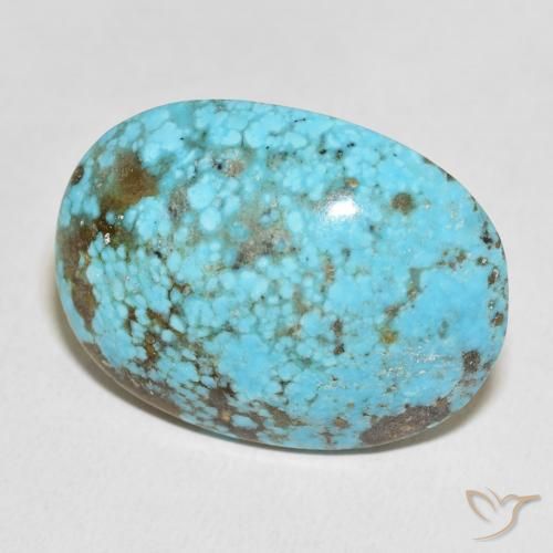 Turquesa Azul-esverdeado Natural 48.31ct, oval, Opaco