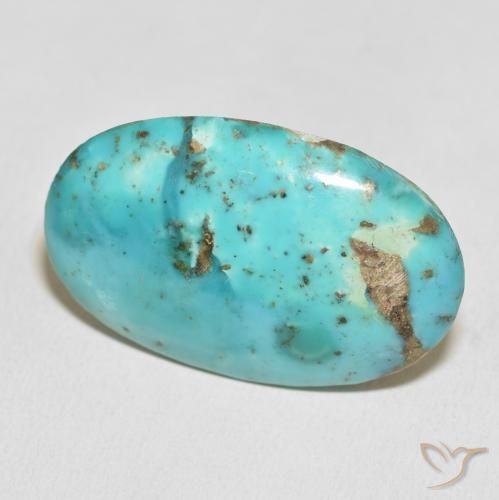 Turquesa Verde azulado Natural 58.82ct, oval, Opaco