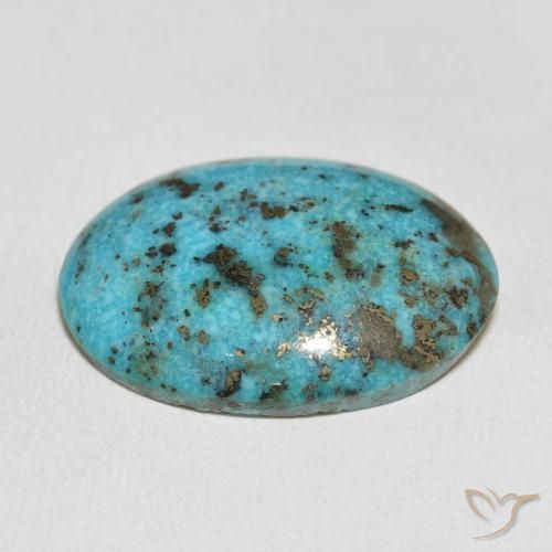 Turquesa Azul verde Natural 23.62ct, oval, Opaco