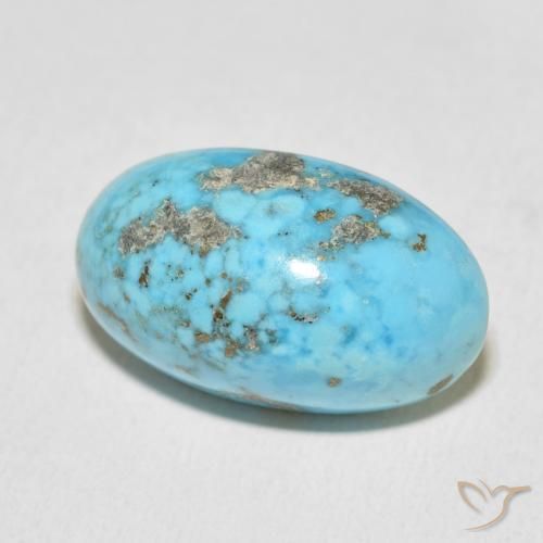 Turquesa Azul-esverdeado Natural 21.31ct, oval, Opaco