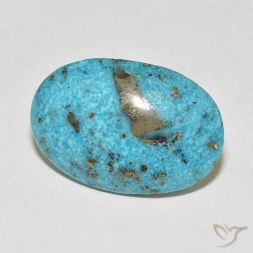 Turquesa Azul-esverdeado Natural 23.63ct, oval, Opaco