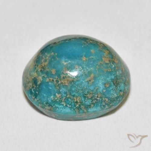 Turquesa Verde azulado médio Natural 34.47ct, oval, Opaco