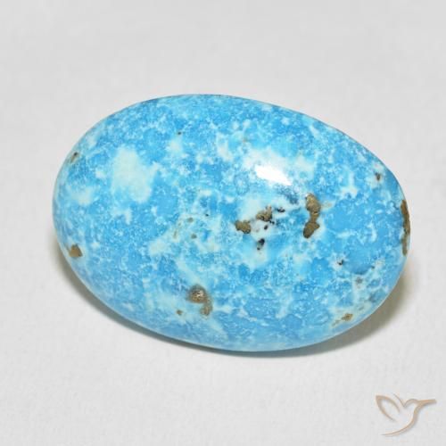 Turquesa Azul-esverdeado Natural 27.18ct, oval, Opaco