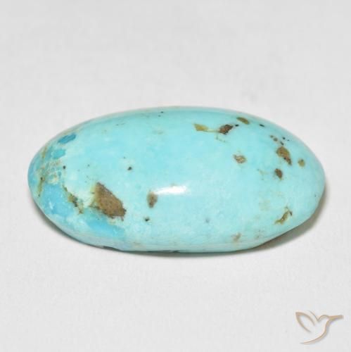 Turquesa Azul Esverdeado Médio Natural 45.70ct, oval, Opaco