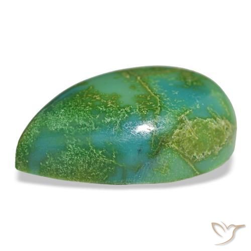 Turquesa multicolorido natural 12,52ct, formato de pêra, opaco